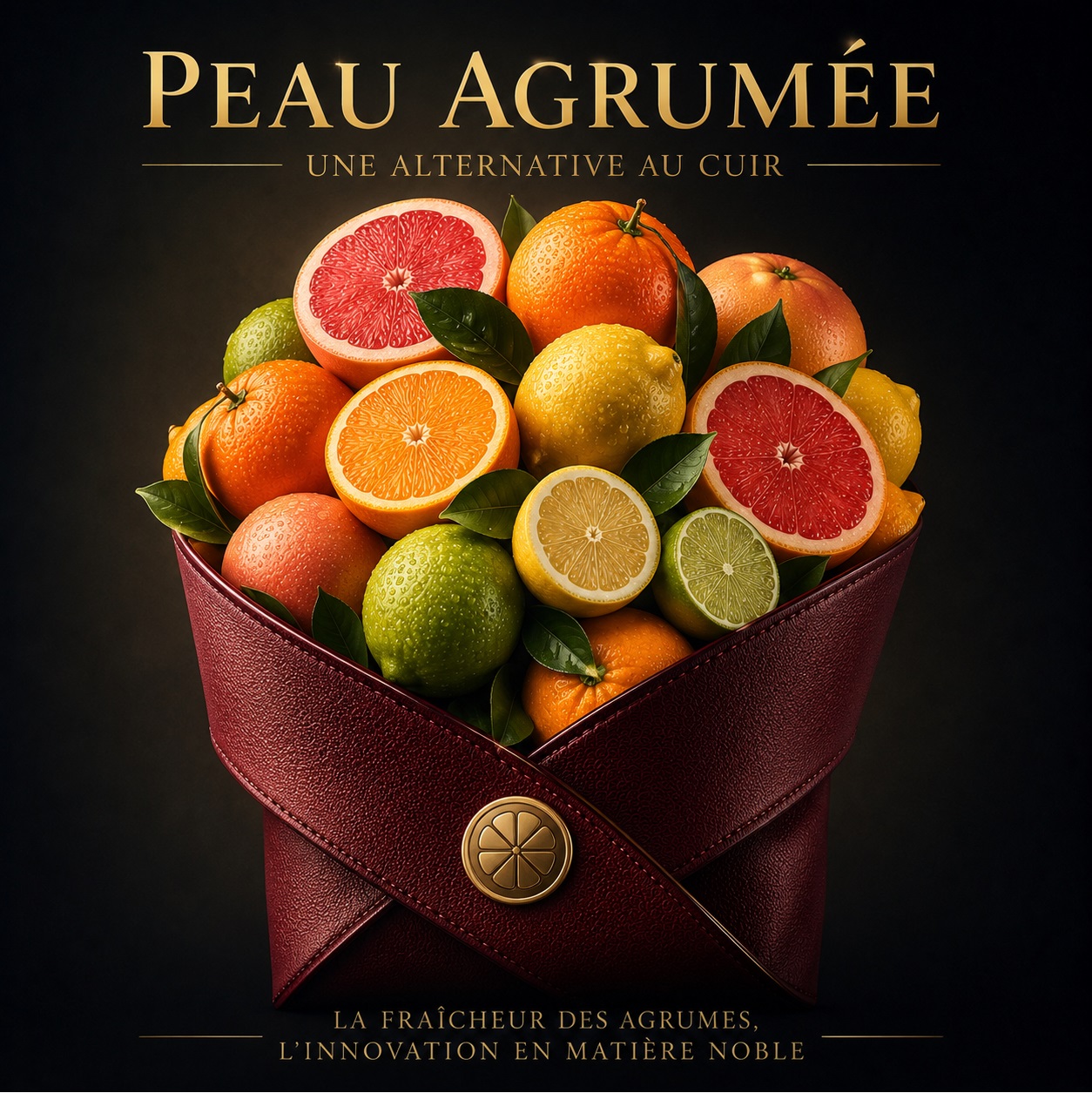 Illustration créative Peau agrumée, ressource végétale et enveloppe texturée